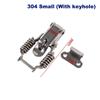Silver Stainless Steel 304 Toolbox Locking Latch Hasps Metal Toggle Catch Clasp Box Loaded Hinges Furniture Hardware Accessories