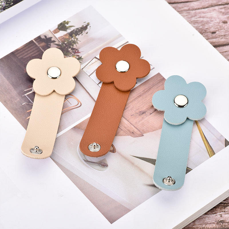 Cable Organizers Reusable PU Flower Cable Ties Cord Organizer Keeper Holder Fastening Straps Headphones PC Wire Wrap Management