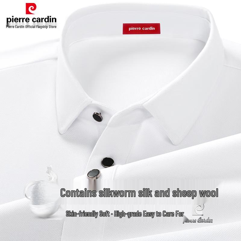 Pierre Cardin Men's Silk Wool Blend Long Sleeve Polo Shirt