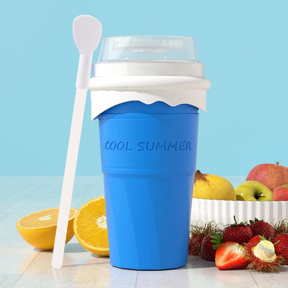 500 ML DIY Quick-Frozen Summer Smoothie Cup Large Capacity Cooling Milkshake Bottle Squeeze Portable Slushy Maker Cup