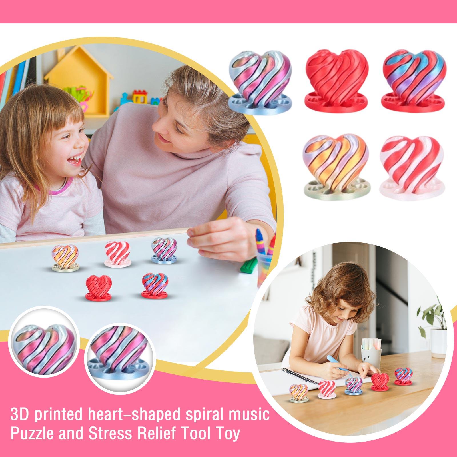 

3D Printed Love Spiral Fun Puzzle And Stress Relief Tool Toy one size