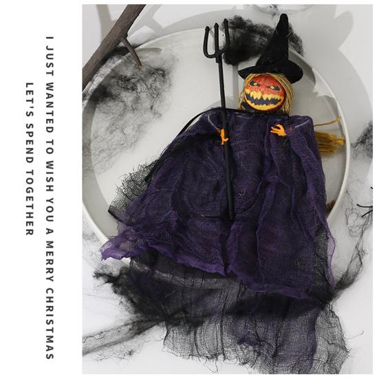 Spooky Halloween Plush Dolls Spooky Pumpkin Design Create Atmosphere Realistic Doll for Haunted Houses Parties