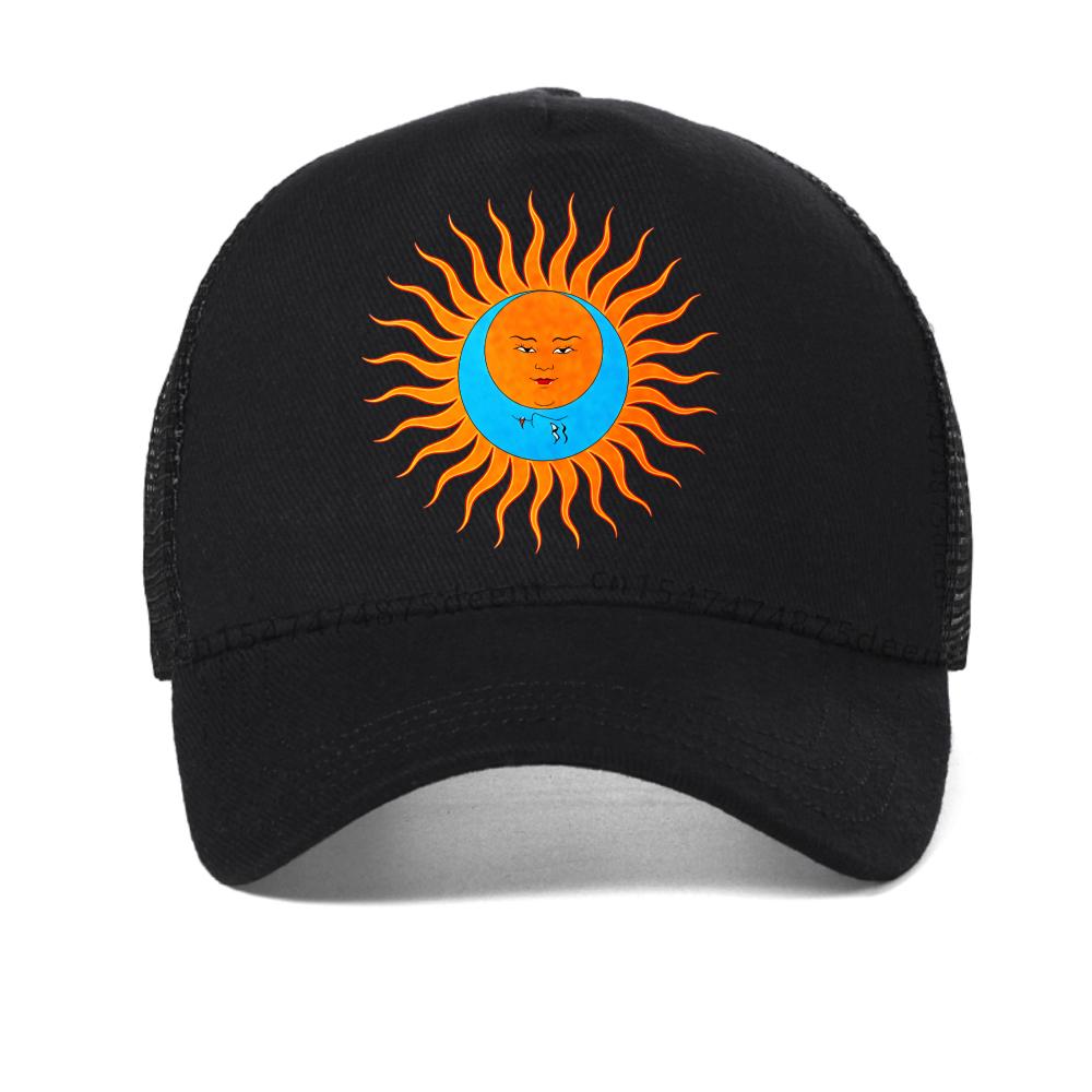 Crimson King Sun & Moon Graphic Print Baseball Cap Outdoor King Crimson Larks Tongues Cap Summer Mesh Adjustable Snapback Hats