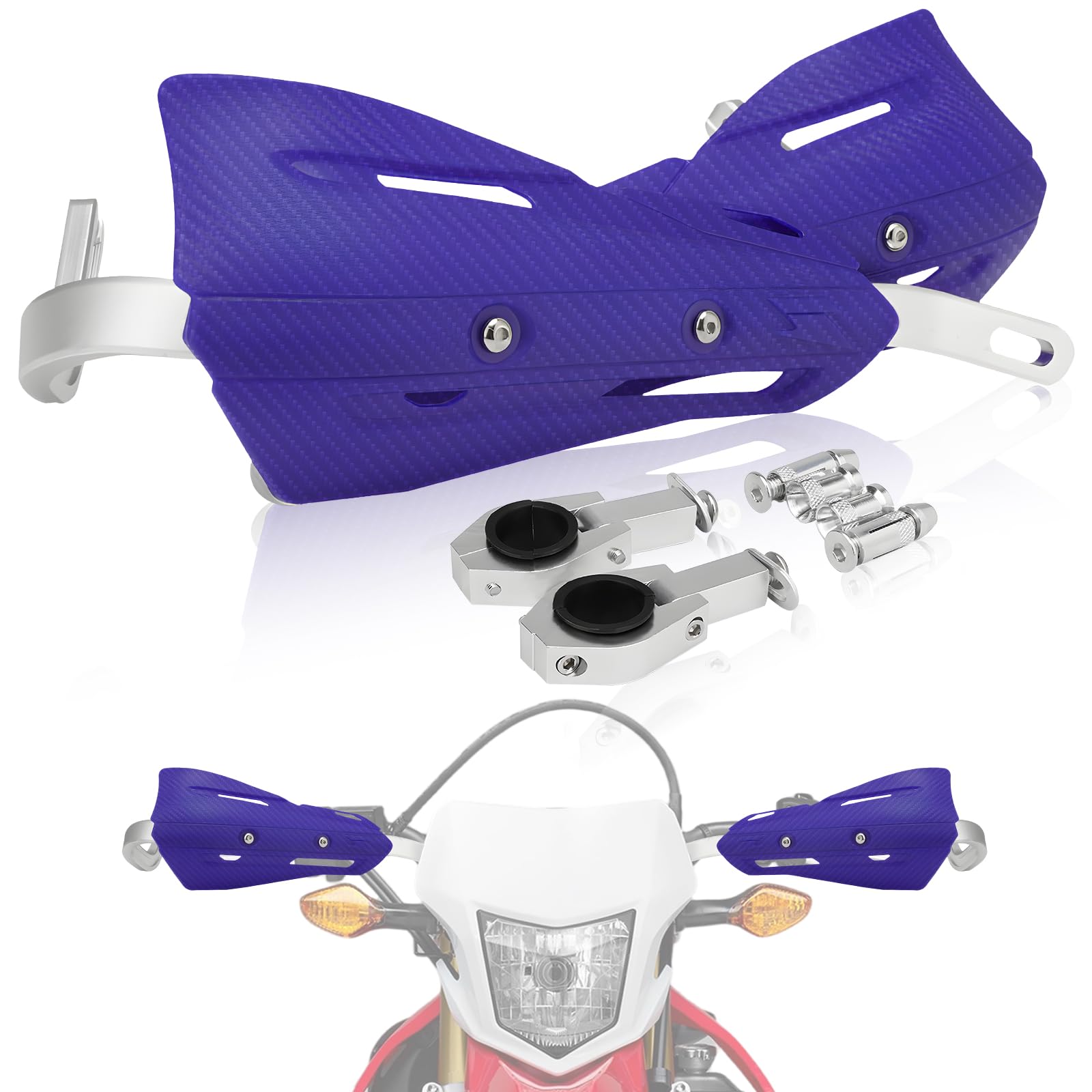 

Защита рук мотоцикла JFG, защита костяшек, 7/8 , 0,9 дюйма (22 мм), 1 1/8 дюйма (28 синий