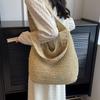New Versatile Straw Shoulder Bag Large Capacity Beach Handbag Seaside Vacation Tote Bag Fashion Bag