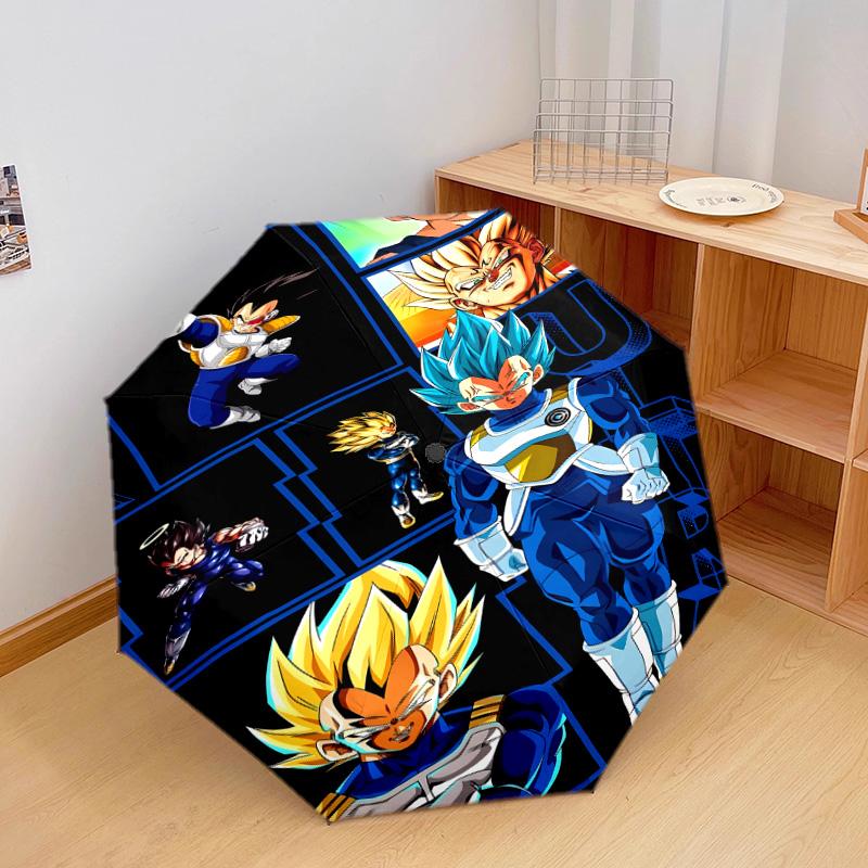 1 PC Automatic Folding Umbrella - Dragon Ball Super Pattern Portable Foldable Design With 8 Ribs Christmas Birthday Gifts