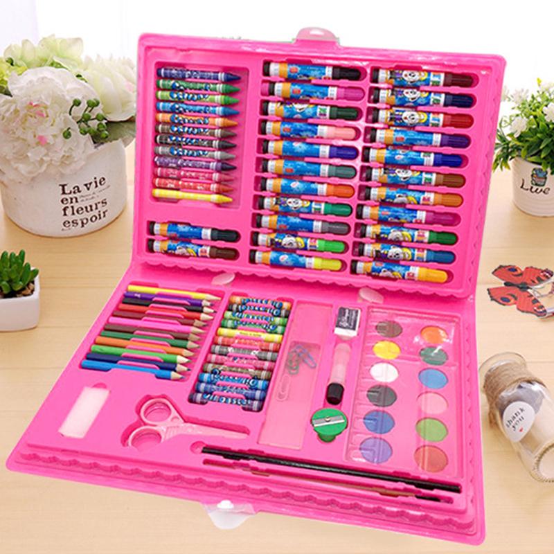 86pcs Children Water Color Pen Crayon Oil Pastel Paint Brush Drawing Tool Art School Party Gift