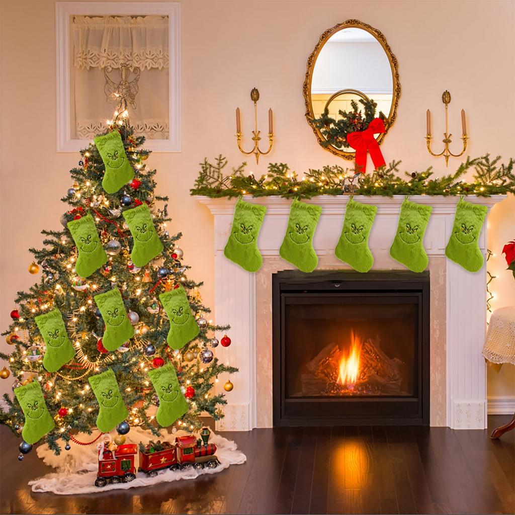 Fashion Christmas Stockings Gift Bag Christmas Tree Decoration Supplies