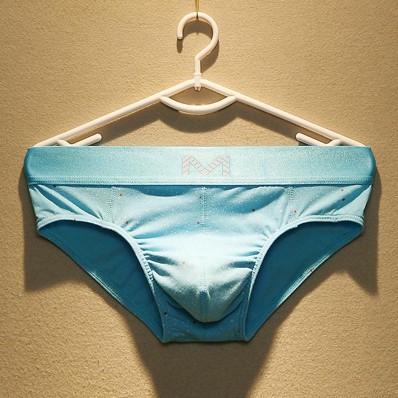 Men's Cotton Breathable Triangle Underwear Men's Mid Waist Plus Size Sexy U-shaped Comfortable Underwear