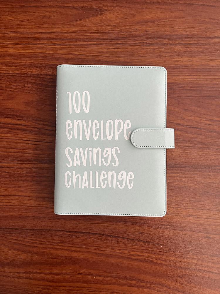 100 Envelope Savings Challenge A5 Budget Binder Challenges  Pu Leather Budget Binder Planner Notebook for Money Saving Bulk