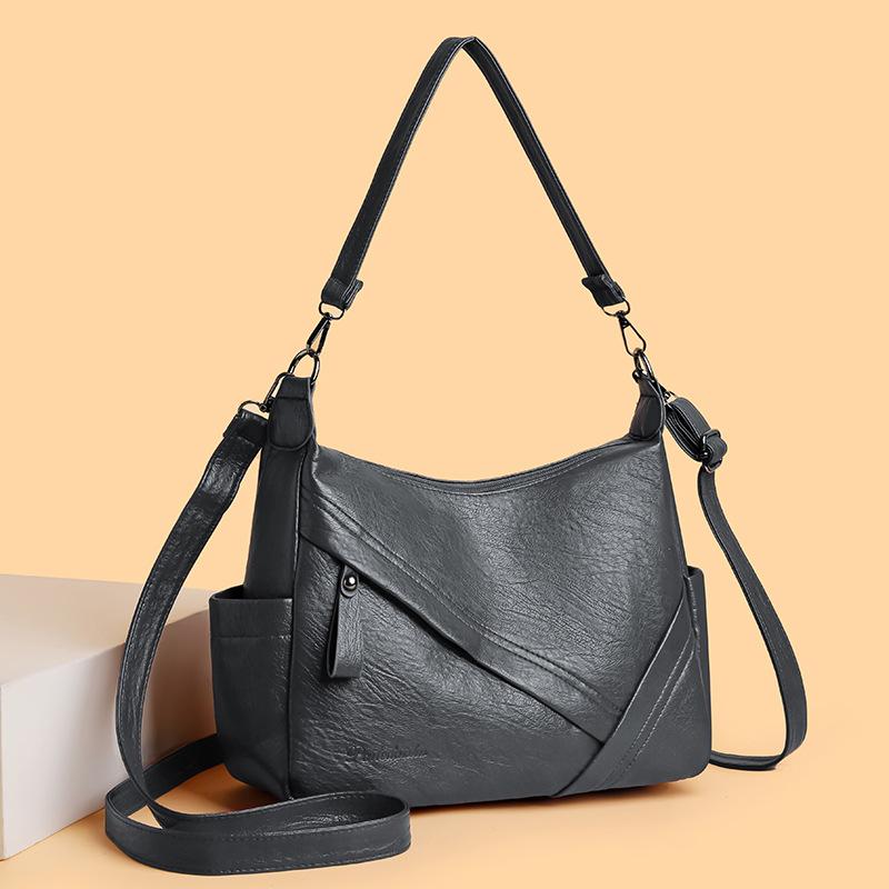 Retro Schultertasche Damen Splicing Achseltasche High-End Umhängetasche Damen Vielseitige Damentasche