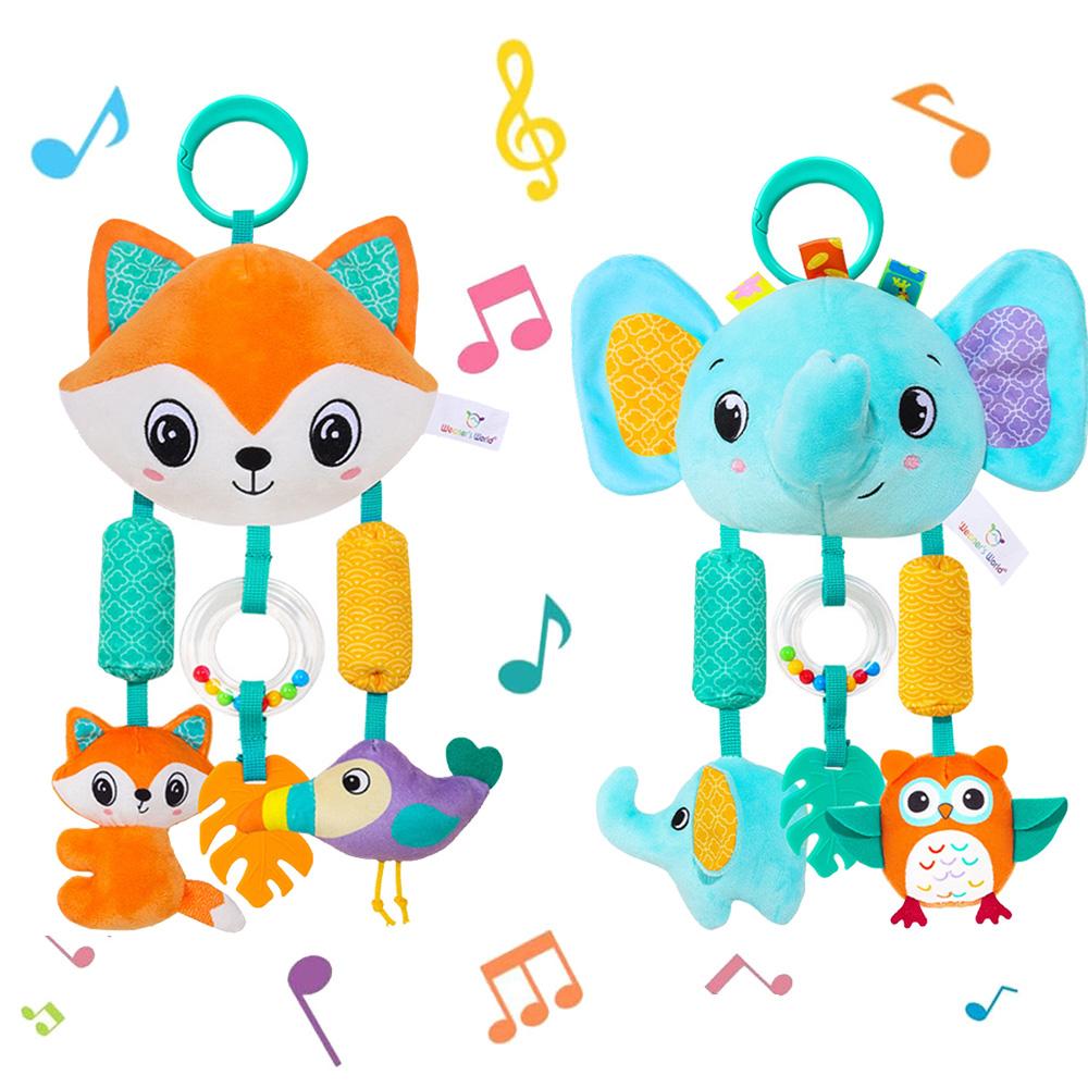 Baby Toys for 0 3 6 12 Months Rainbow Activity Plush Animal Stroller Hanging Toy for Baby Car Seat Crib Travel Sensory Baby Toy