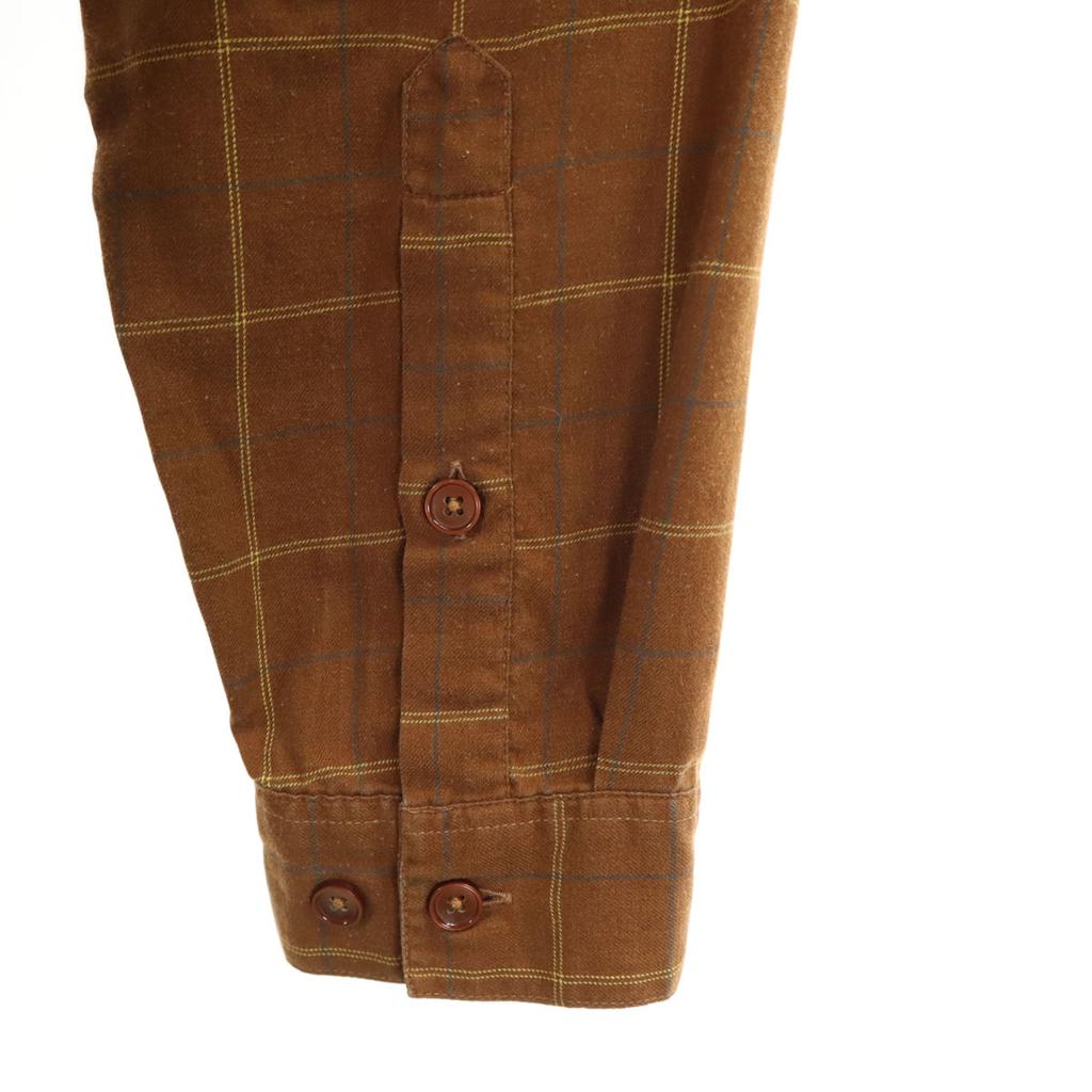 patagonia Check Pattern Long sleeve shirt S Brown 53856 Outdoor Men's Used