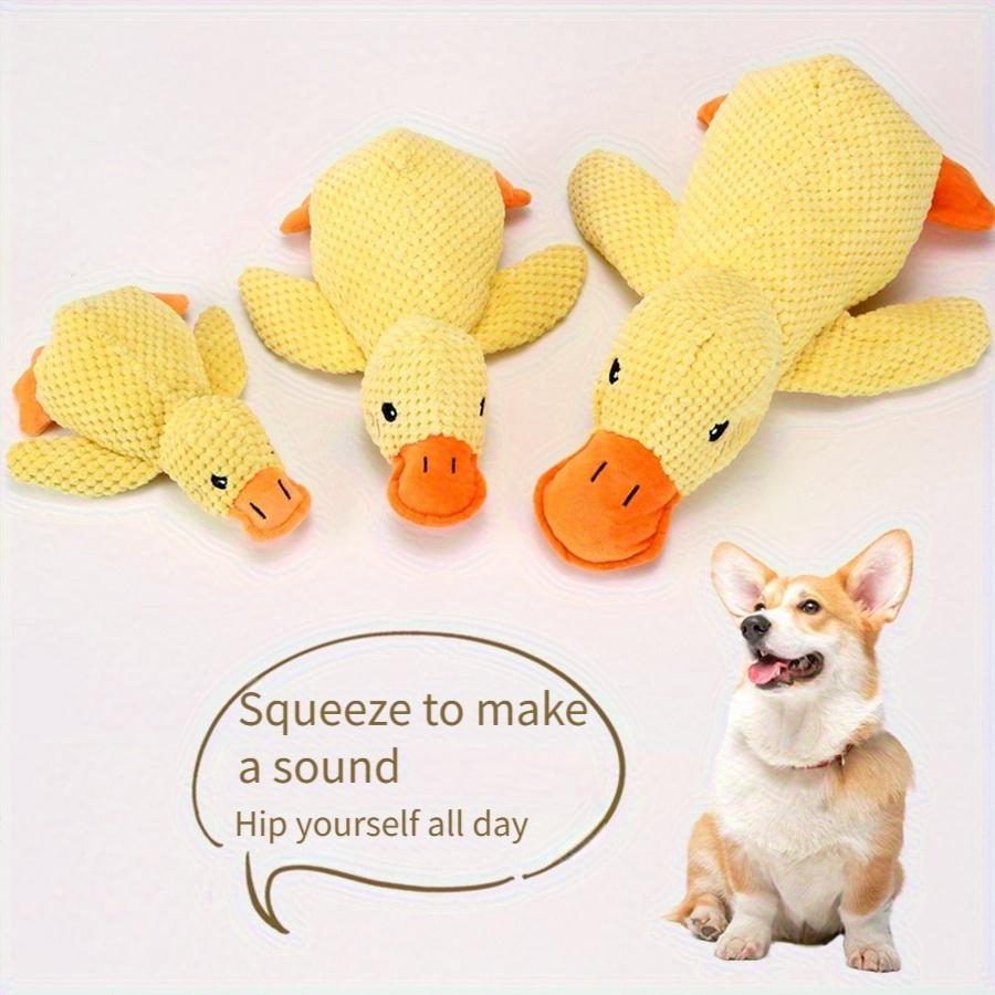 Interactive Plush Duck Dog Toy with Squeaker – Durable Chew Toy for Small To Medium Dogs, Fun Barking Sound for Playtime & Teeth Grinding