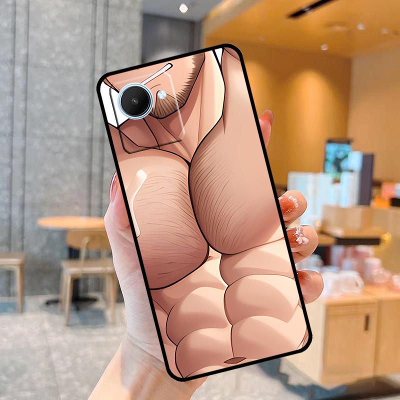sexy Muscle Man Himbo Case For Realme C55 C33 C31 C35 C30 C11 C15 C25s C21Y GT Neo 5 3T 2T 8 9 10 11 Pro Plus