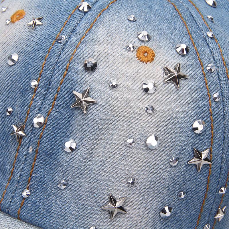 Crown Studded Rhinestone Baseball Cap