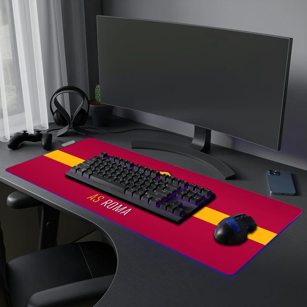 ROMA Gaming Club MousePad Tappetini da Tavolo LED Retroilluminati Gomma Desktop AS XXL RGB Scrivania S Calcio Micro USB