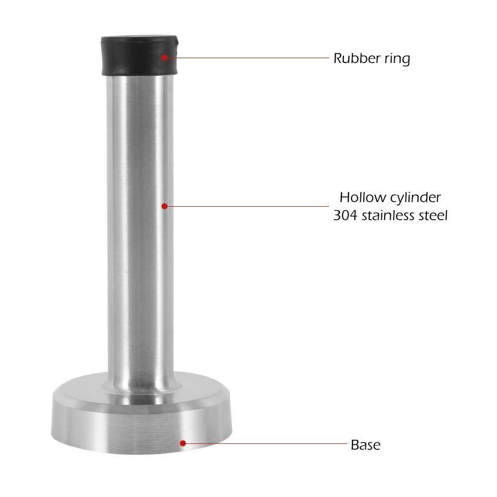 Noiseless Self Adhesive Stainless Steel Thickened Door Stopper Buffer Rubber Catch Door Stop Holder