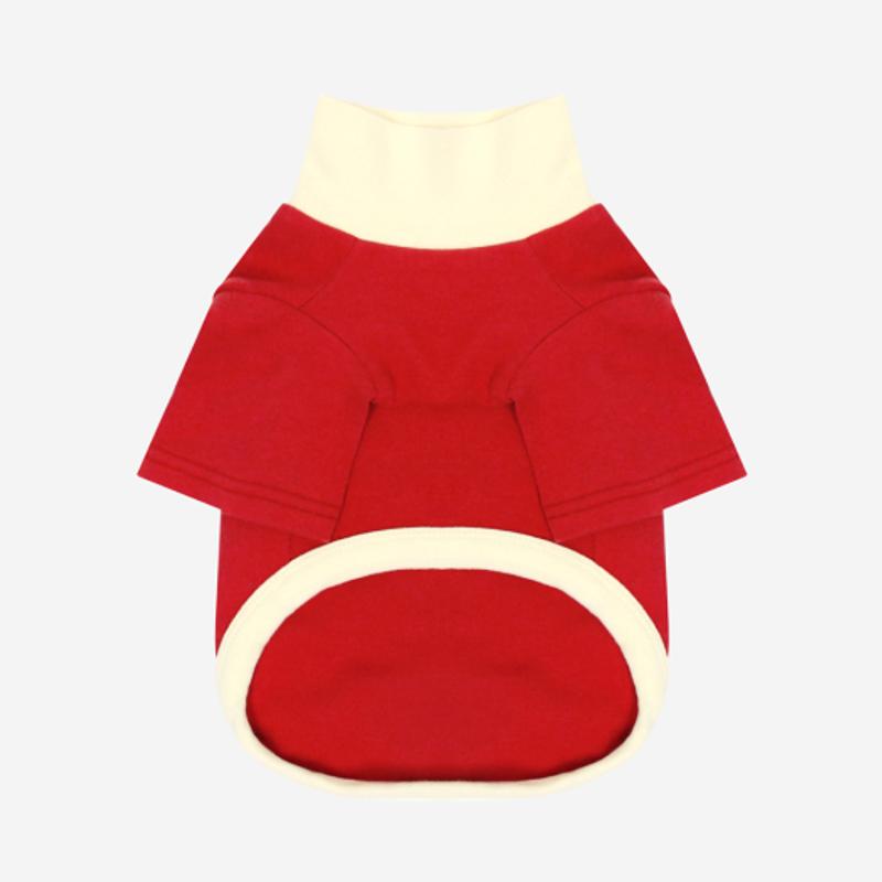 KINIKINI Rollkragen-T-Shirt-ROT (Kurzärmeliges T-shirt)