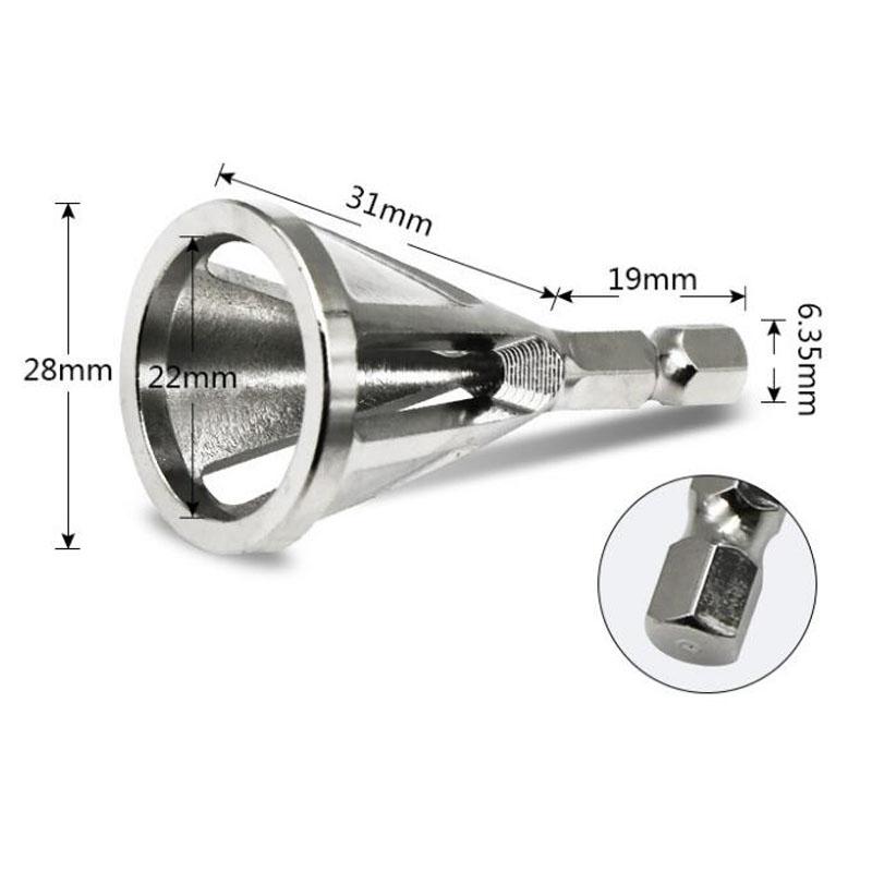 New External Chamfer HSS Deburring Three Blade Triangular Handle Hexagonal Handle Gold Black Electric Drill Tool Accessories