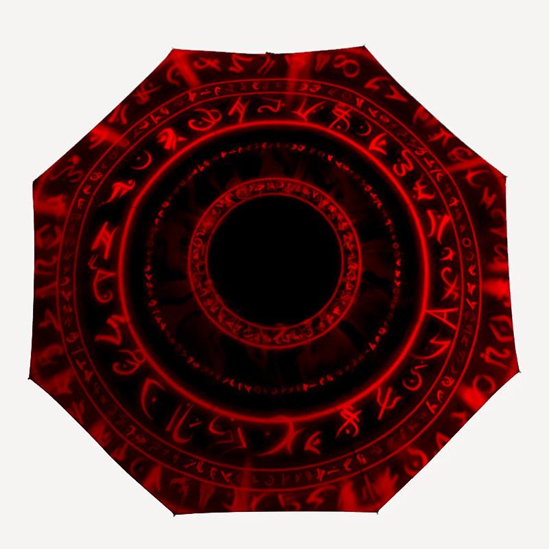 1pc Mystic Symbols Automatic Umbrella - 8-Rib Foldable Design, Outdoor Adventures, and Family Celebrations y250829080