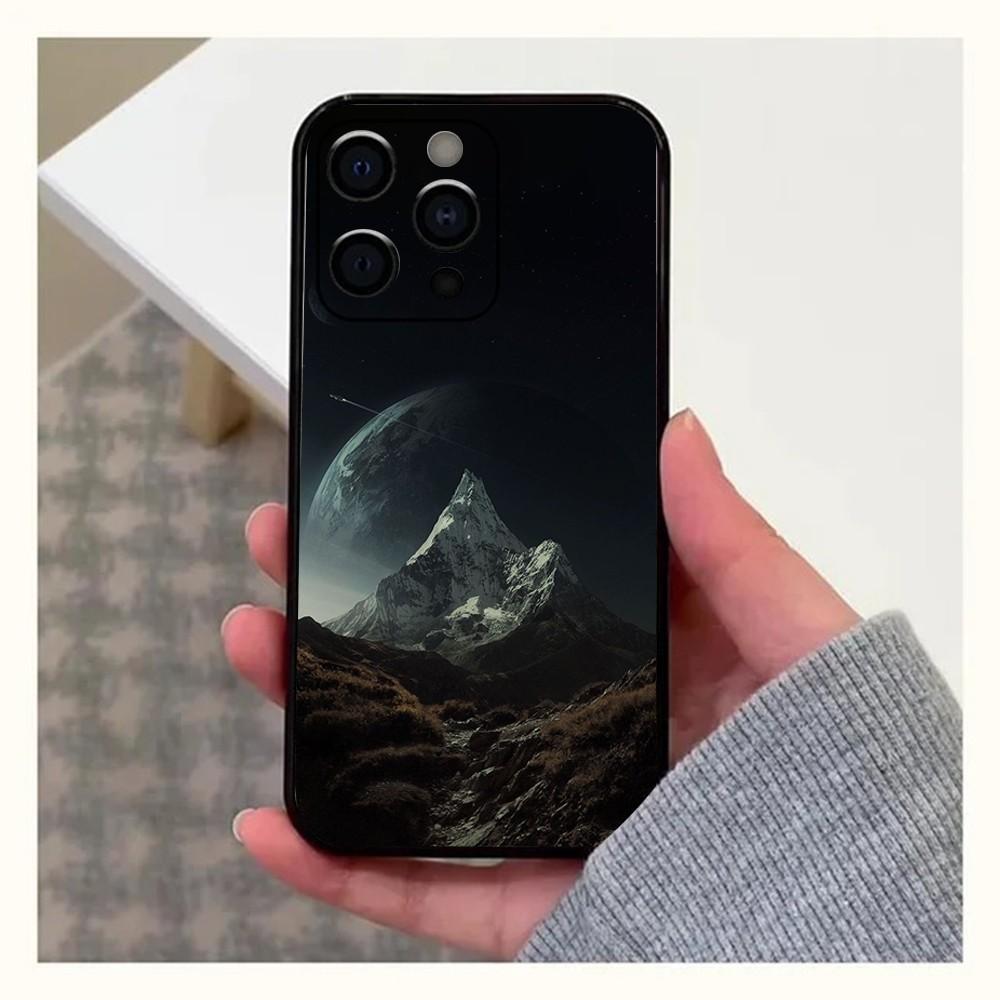 Everest mountain world first Phone Case For Apple iPhone 15,14,13,12,11,Pro,X,XS,Max,XR,Plus,Mini Soft Black Cover