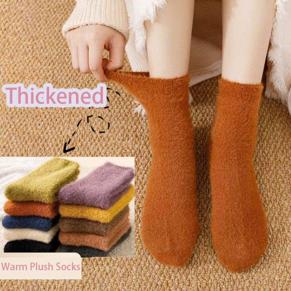 Marten Hair Snow Socks Seamless Velvet Fluffy Socks Floor Sleep Socks