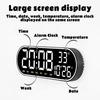 15-inch LED Digital Wall Clock Snooze Clock Color Outer Frame Temperature Date Week Display Remote Control Electronic Mute Clock
