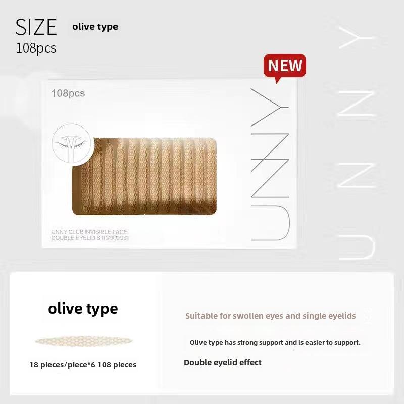 

UNNY Имитация кружева Двойные наклейки для век - Бесследные, невидимые, естественная форма глаз для женщин Skin Color