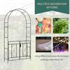 Decorative Garden Arch With Gate Black