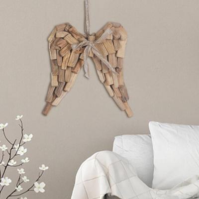 Ornamenti ad Ali d'Angelo in Legno Artigianali per l'Arredamento della Casa