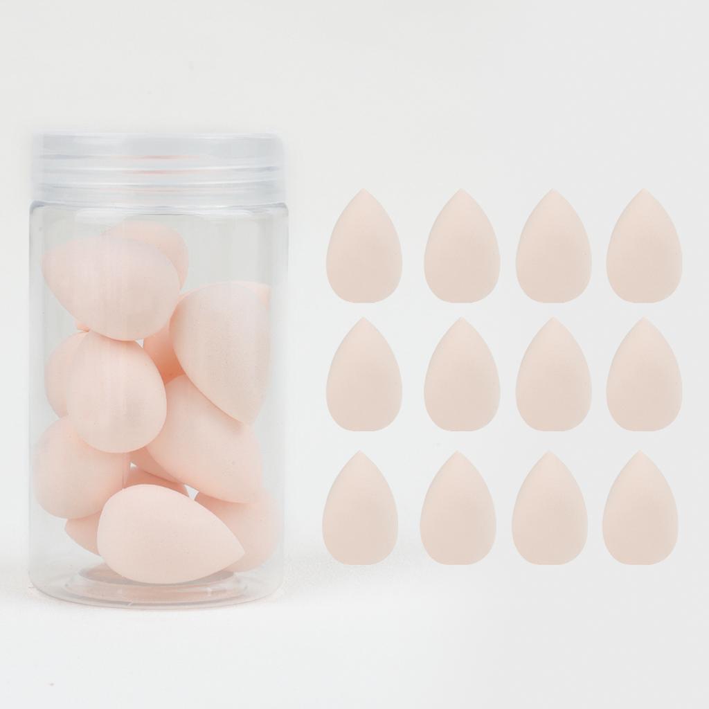 12pcs Mini Beauty Sponge Egg Water Drop Small Makeup Egg Powder Puff Dry Wet Combined Cosmetic Tools With Storage Box