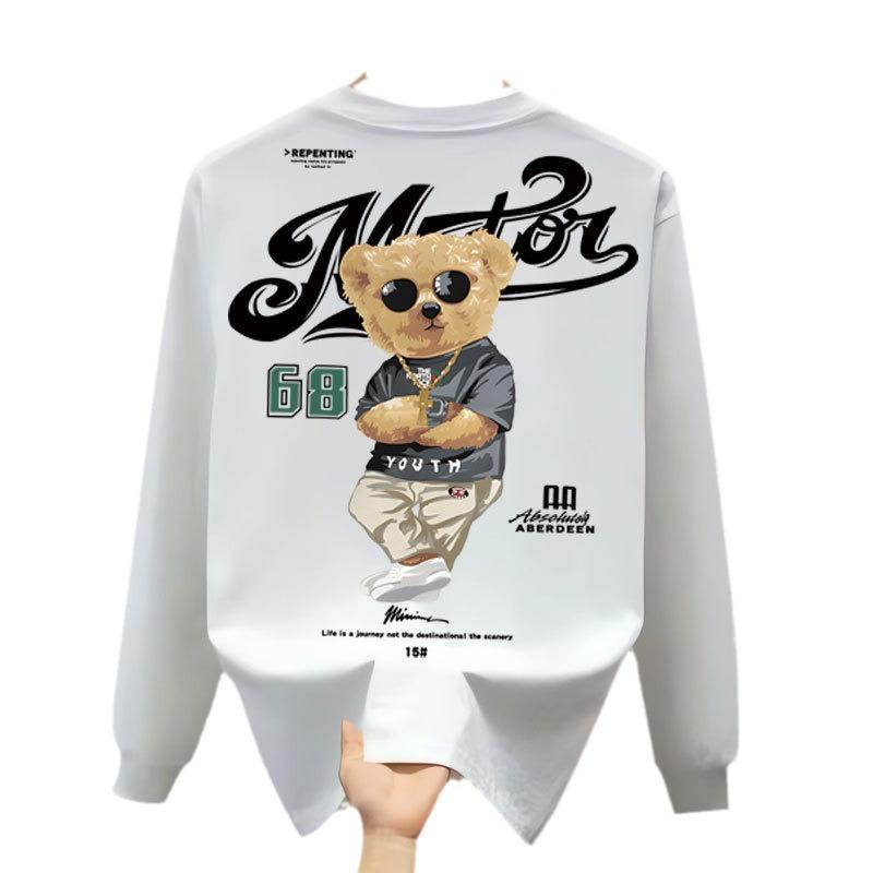 Heavy Trendy Brand Cotton T-Shirt Long-Sleeved Men'S Bottoming Shirt Trendy Autumn And Winter Men'S And Women'S Crew Neck Sweater