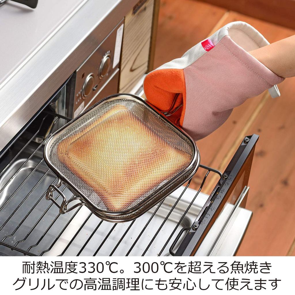 Oaks Raye Strong LS1561 Mittens, Heat-Resistant, Grip, Pink/Gray,