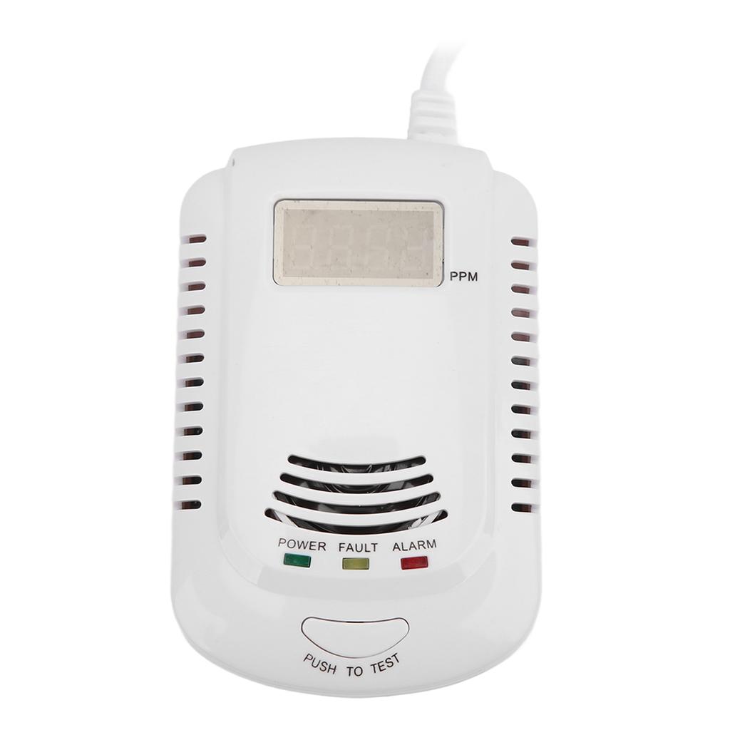 Gas Detector Reliable Performance Intelligent Voice Alarm High Stability Combustible Gas Monitor 90‑240VEU Plug