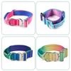 Gradient Color Explosion-Proof Tactical Dog Collar and Leash for Large Dogs