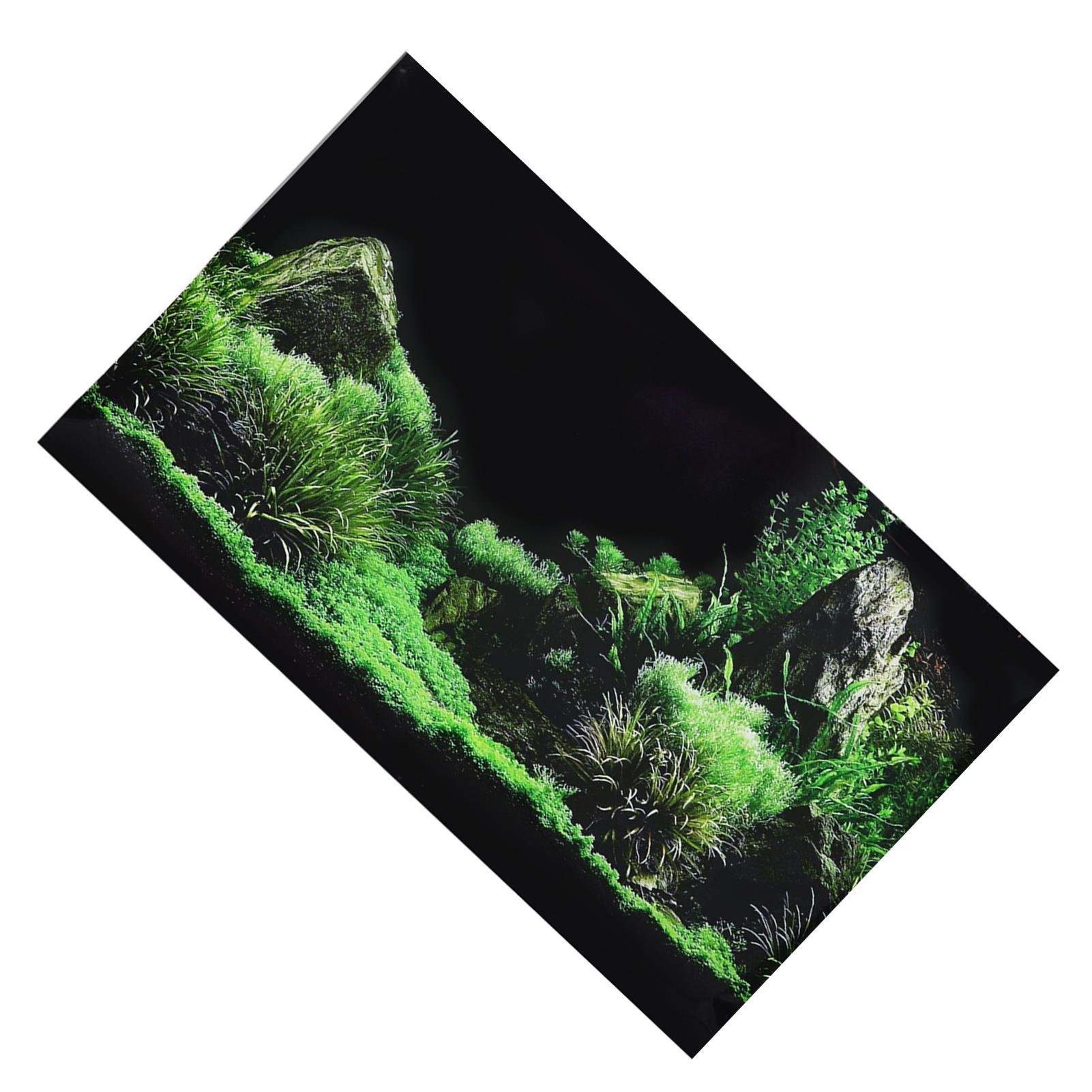 

Aquarium Fish Tank Seafloor Water Grass Background Decoration Painting PVC Sticker Aquarium Background Sticker