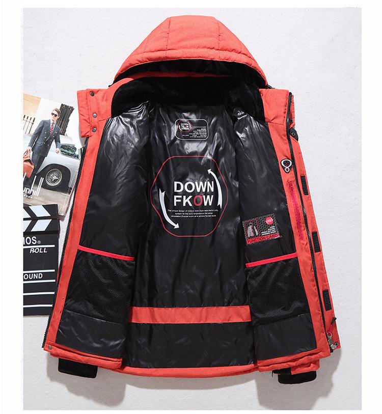 Men's Korean Style Hooded Down Jacket - Slim Fit, Thick, Warm, Plus Size, Short Outdoor Sports Coat