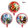 Ninjaed Go Balloons Happy Birthday Banner Legoed Party Decoration Supplies Backdrop Cake Topper Kids Spiral Disposable Tableware