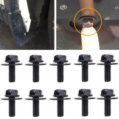 Lot de 10 boulons M6 pour moteur Range Rover 2002-2012 Freelander 2 LR2, protection anti-éclaboussures, pare-chocs, clips de doublure d'aile