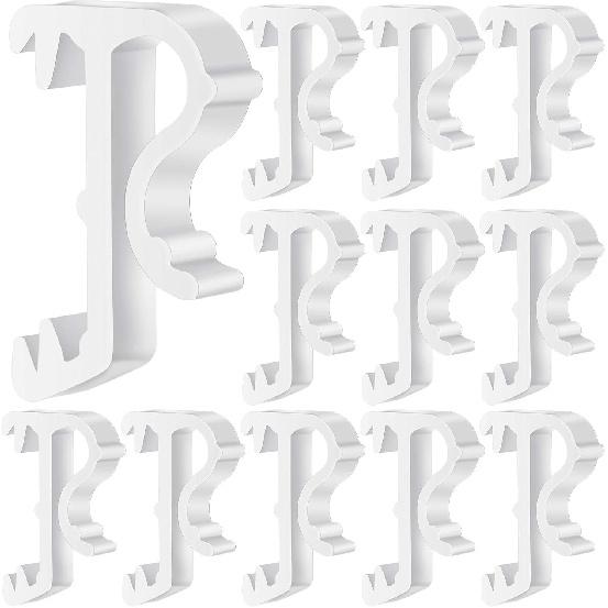 Jetec Blind Valance Window Blind Clips 1 Inch Hidden White Plastic Valance Retainer Clips(12 Pieces)