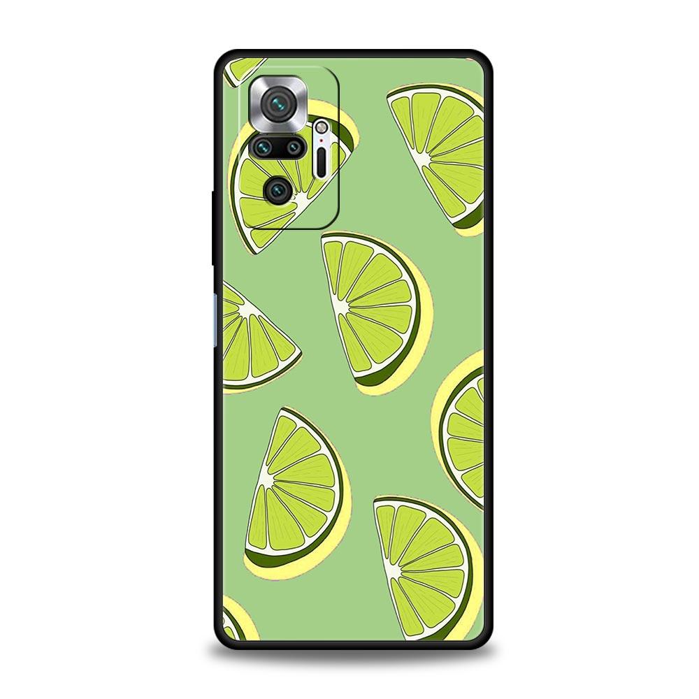 Phone Case For Xiaomi Redmi Note 14 13 12 5G 11 10 Pro Plus 4G 9S 9 14C 13C 12C 10C 9C 9A Soft TPU Cover Fruit Lemon