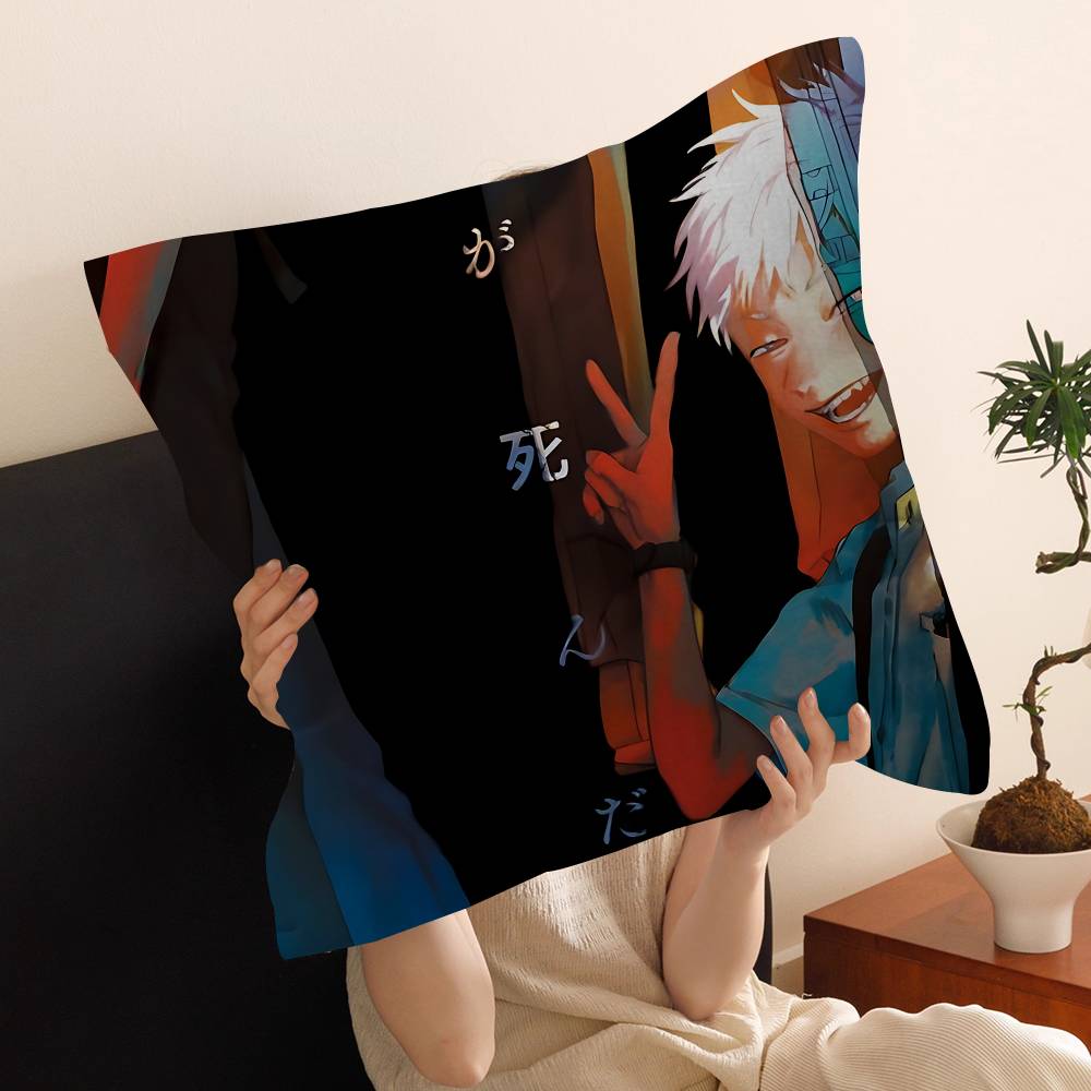 The S-Summer H-Hikaru Died Pillow Covers Cartoon Sofa Decorative Home Double-sided Printing Short Plush Cute Cushion Cover