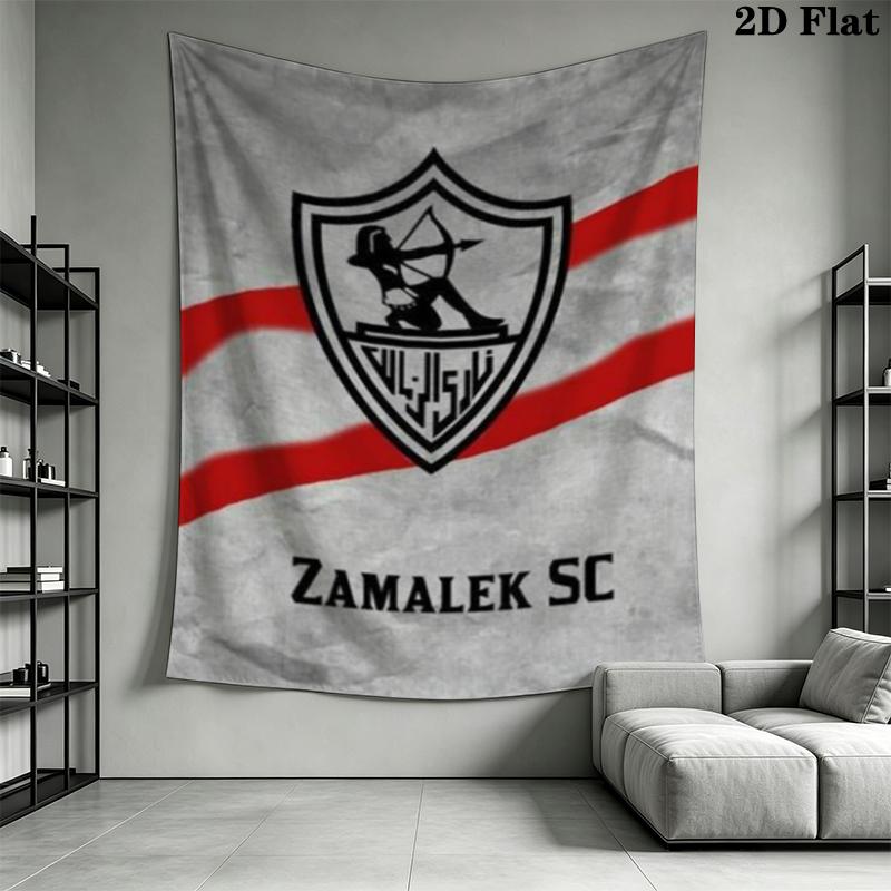Zamalek SC Wall Tapestry Aesthetic Wall Hanging Printed Fabric Blanket Decorative Tapestries for Bedroom Living Room Home Decor