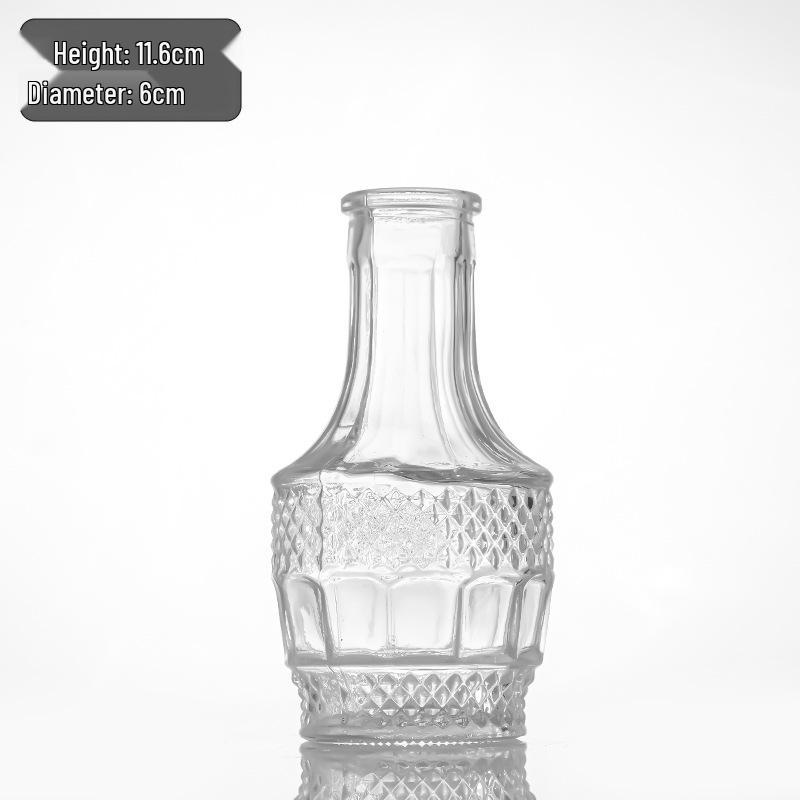 Retro Französisch-Amerikanische Mini-Glasvase für Trockenblumen & Grünzeug