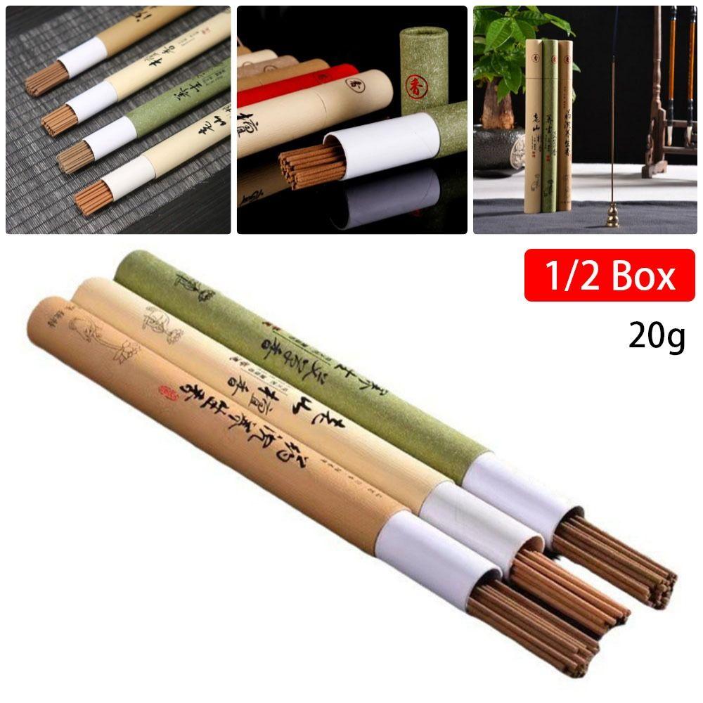 1/2Box Sandalwood Mugwort Scent Refreshing Scent Tranquilize Mind Household Joss-stick