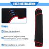 Car Dashboard Cover Compatible for Dodge for Ram 2002-2005, Protective Polyester Red Center Console Interior Trim Dash Cover Mat Pad