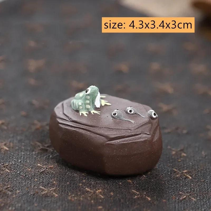 Pet de Chá de Argila Roxa Yixing Chinês Semente de Lótus Melancia Modelo Ornamento Escultura Figura de Chá Artesanato Decoração de Conjunto de Chá