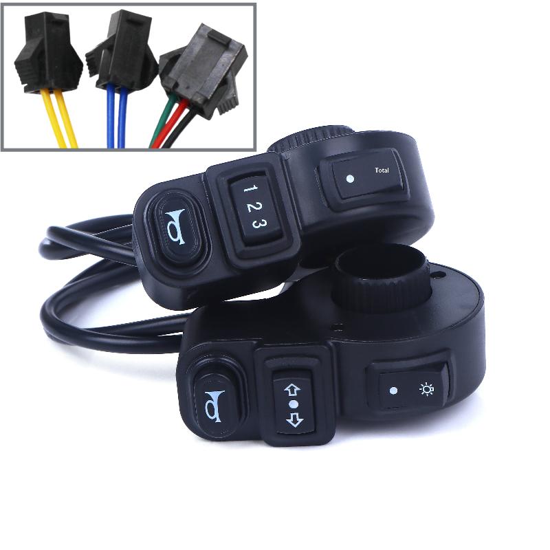 1/3Pcs Motorcycle Accessories 3In1 E-Bike Light On-Off Switch Horn Turn Signal Switches For Motorcycle Handlebar Switch