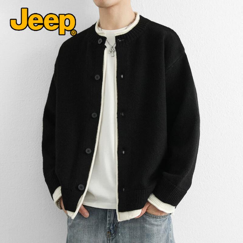 JEEP Men's Faux Two-Piece Knit Cardigan Jacket